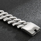 Steampunk Polished Casting Stainless Steel Bracelet for Man Hip Hop 20MM Wide Cuff Link Chain Wristband Birthday