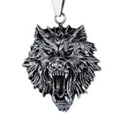 Stainless steel domineering wolf head pendant, stainless steel men's necklace, exquisitely matched with accessories
