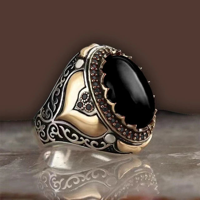 Vintage Iced Out Silver Ring