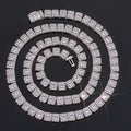 Tennis Chain Necklace Stainless Steel 7.5MM Cluster
