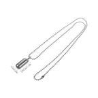 Capsules Pendant Necklace Strong Titanium Steel Openable Pill Case Necklace Gift for Men Women Long Chain Jewelry
