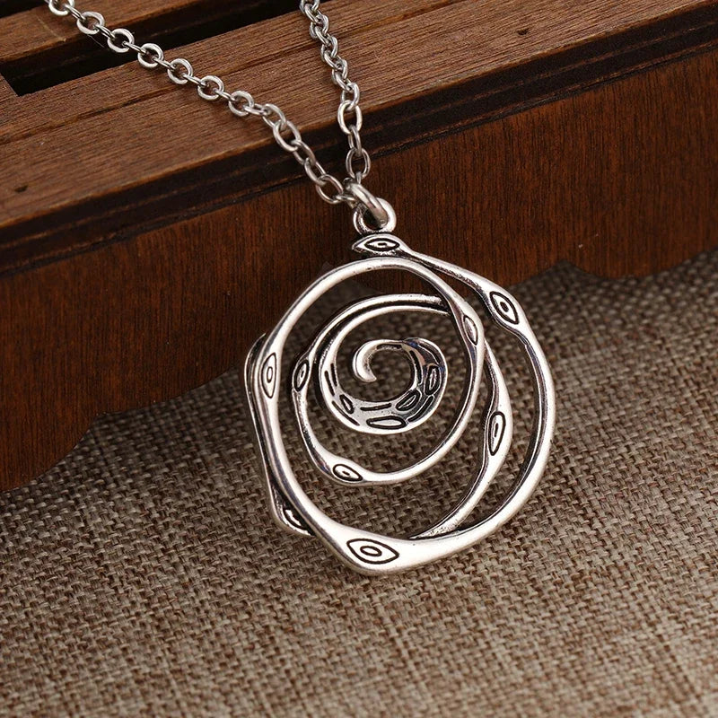 Snake Vortex Pendant Necklace — Copper