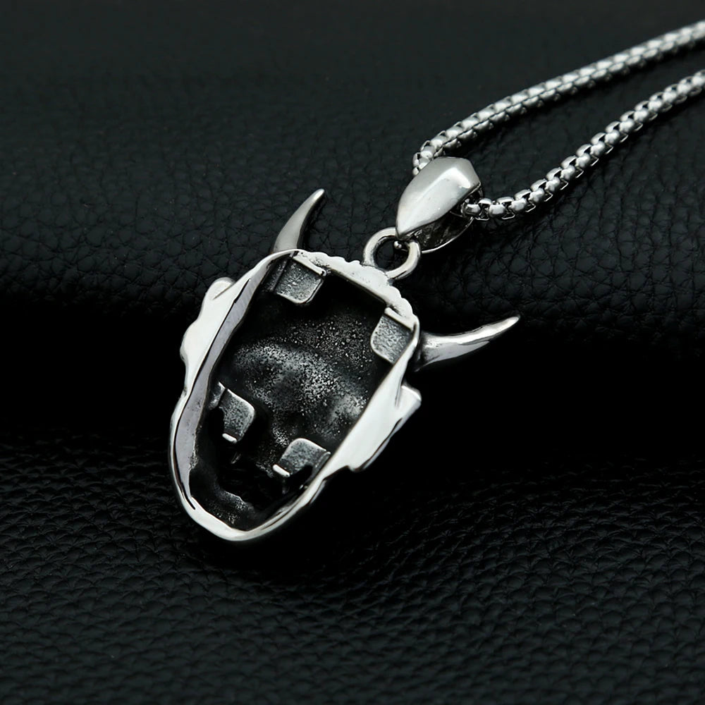 Prajna Demon Skull Pendant — Stainless