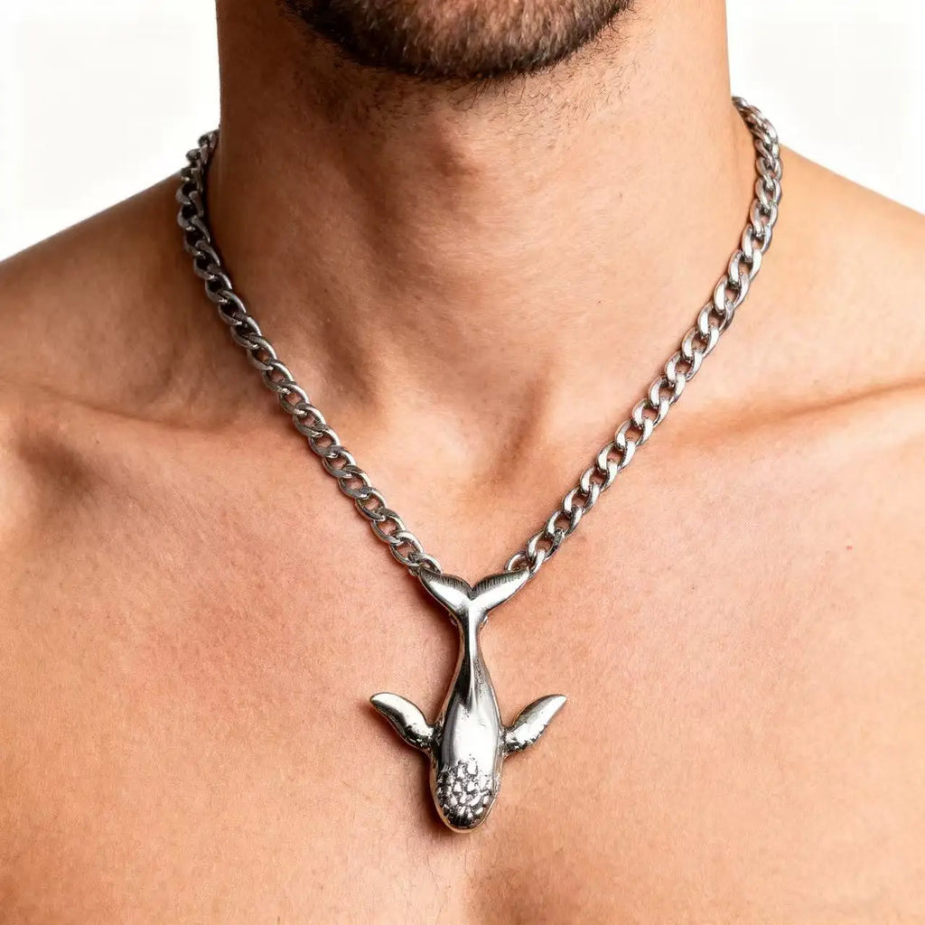Viking Steel Pendant 316L Whale Punk Gothic
