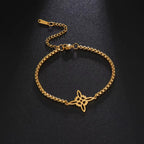 Witch Knot Irish Knot Bracelet for Women — Minimalist Two-Tone