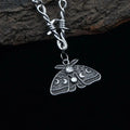 Gothic Death Moth Pendant Necklace