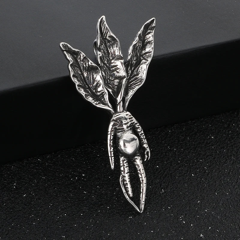 Trendy Retro Crow Prairie Wolf Double Sided Viking Tomahawk Pendant Necklace Charm Men's Necklace Metal Accessorie Party Jewelry