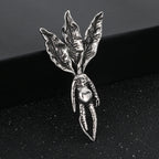 Trendy Retro Crow Prairie Wolf Double Sided Viking Tomahawk Pendant Necklace Charm Men's Necklace Metal Accessorie Party Jewelry