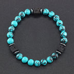 Retro Black Block Volcanic Bracelets Men Women Frosted Onyx Lava Beads Jewelry Yoga Meditation Birthday Gift Wholesales