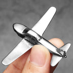 Airplane Pendant Necklace — Stainless Steel