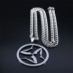 Wolf Greek Steel Pendant Triskelion Triskele Irish