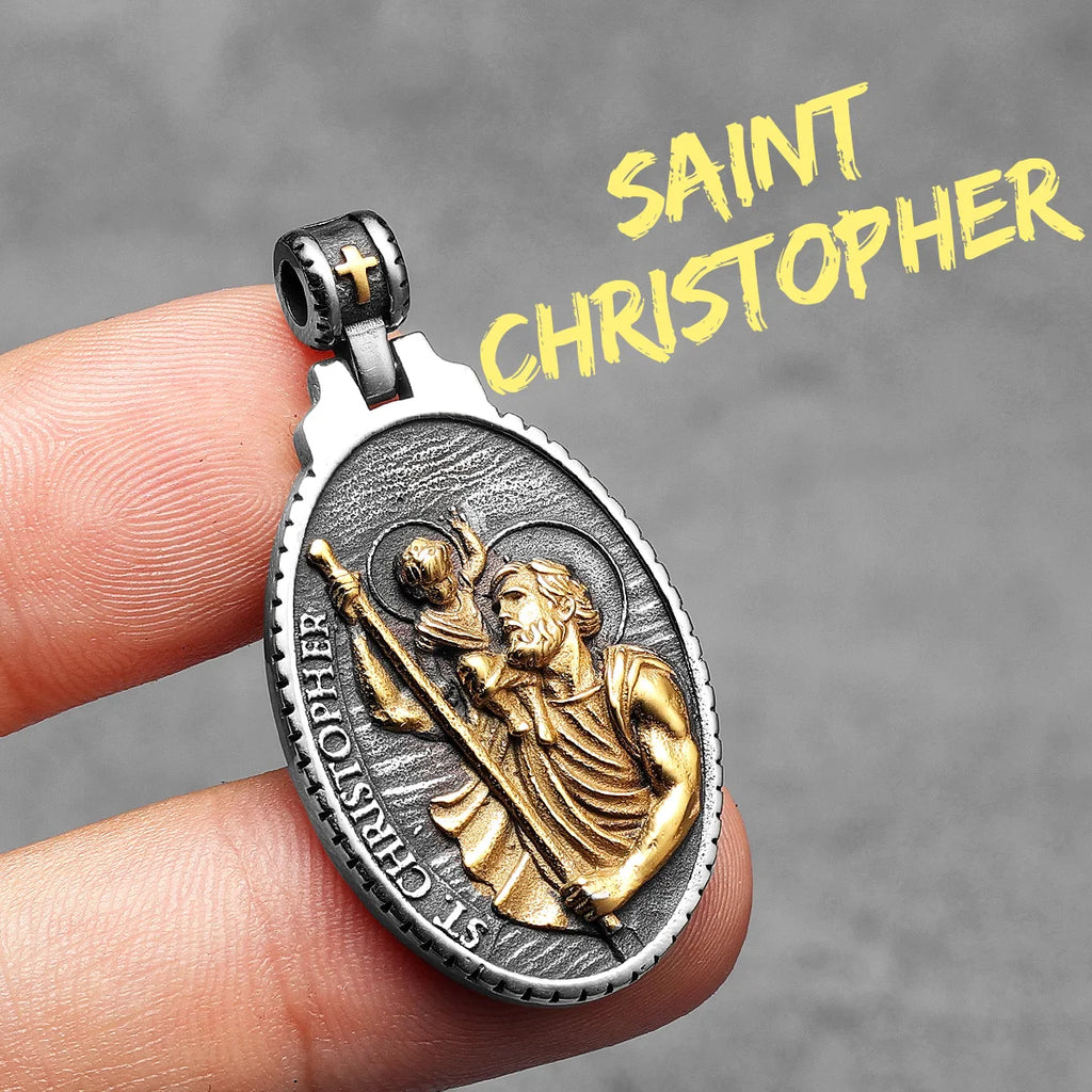 St. Christopher Pendant — Stainless Steel
