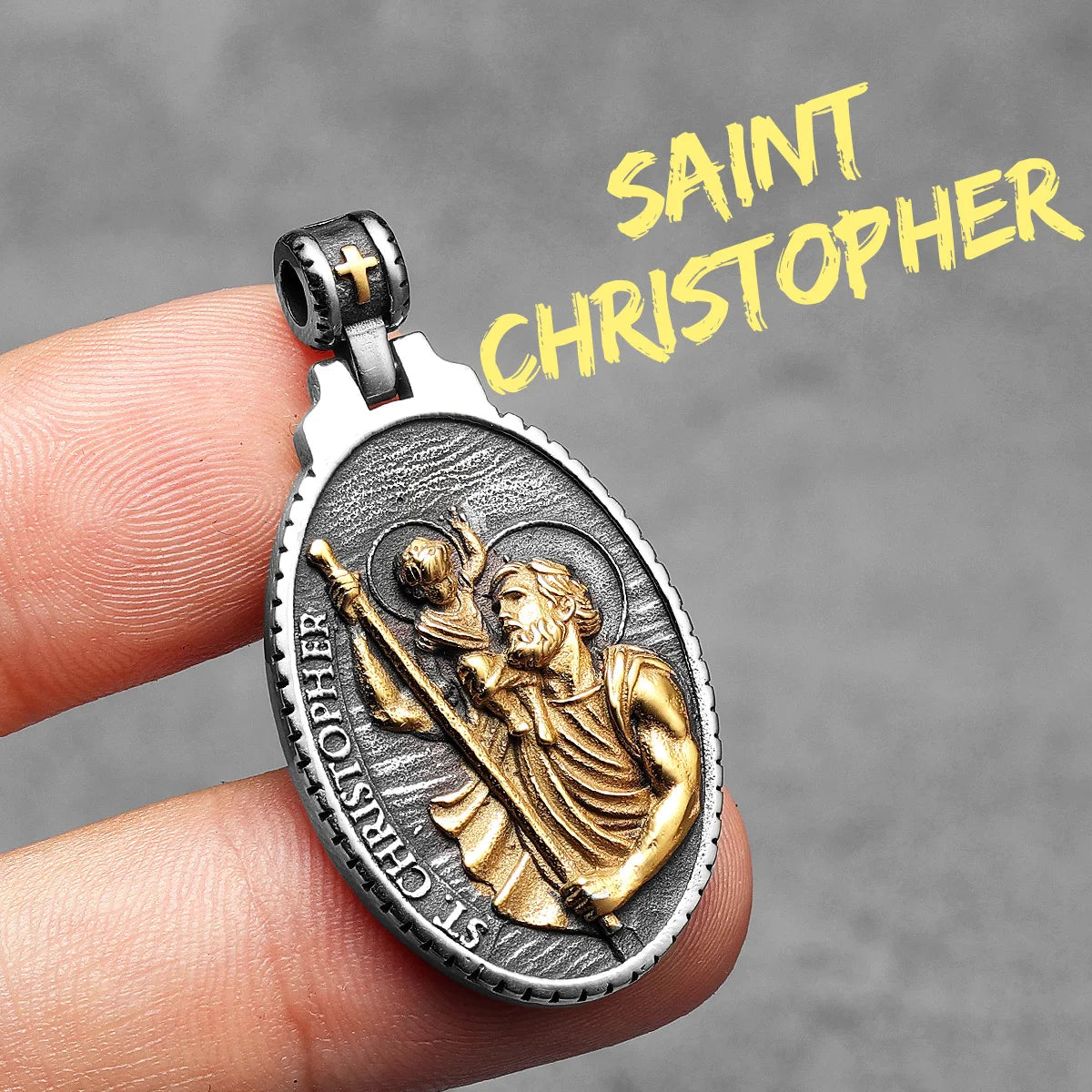 St. Christopher Pendant — Stainless Steel