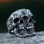 NEW Men's 316L stainless steel Double headed Skull ring Gothic Biker PUNK Motorcycle Band Jewelry for Gifts free