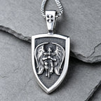 Stainless Steel St. Michael Archangel Pendant Necklace Men Vintage Warrior Knight Religious Jewelry Best Gift Dropshipping
