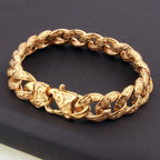 Gold Cuban Link Chain Bracelet 15mm — Gold