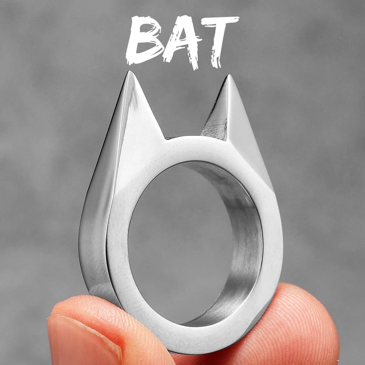 Bat Cat Ears Ring — Stainless Steel