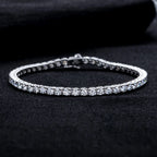 Iced Out Tennis Bracelet 3mm — 925 Silver