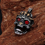 Viking Ghost Skull Pendant Necklace — Stainless