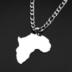 Africa Map Pendant Necklace — Gold-Tone