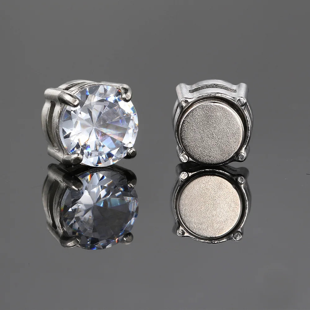 Stainless Steel Magnetic Earrings Non-Piercing