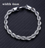 2022 New Trendy 316L Stainless Steel Base Chain Bracelet for Men Women Link Cuban Byzantine Coffee Beans Pig Nose Jewelry Gift