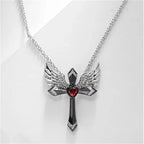 Gothic Inverted Cross Pendant Necklace