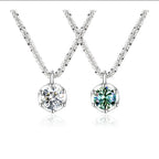 18K Real Platinum PT950 Moissanite Necklace Sparkling Vegetable Chain Light Luxury Light Luxury D Color VVS1 Diamond