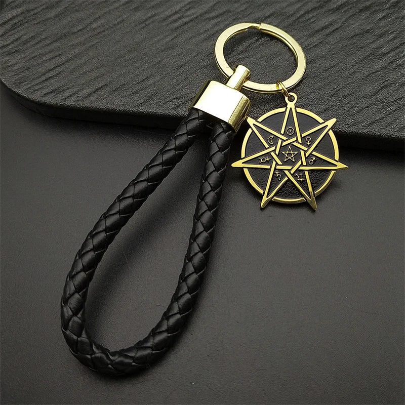Star Key Steel Pendant Seven-pointed Witchcraft