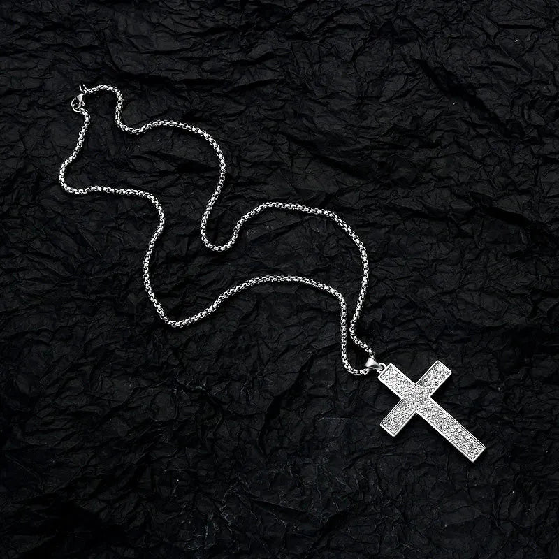 Cross Steel Pendant European American Individuality