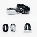 Luxury Tungsten Carbide Men Rings Viking Characters Ring The North Man Punk Rock for Rider Biker Male Boyfriend Jewelry Gift