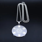 Archangel Metatron Cube Pendant — Stainless Steel