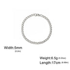 My Shape Fashion Cuban Chain Men Bracelet Stainless Steel 3/5/7/9mm Width Chain Bracelets Figaro Chain Boy Wrist Jewelry Couple