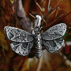 Beier Death Head Skull Butterfly Moth Pendant necklace For Man Stainless Steel Punk good detail Animal Jewelry BP8-599