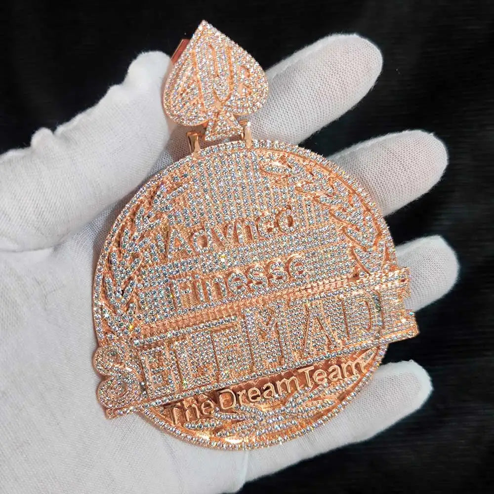 Iced Out Pendant Necklace Brass CZ