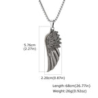 Retro Angel Wings Pendant Necklace — Stainless Steel