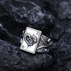 Ace of Spades Poker Ring — Vintage Gothic Playing Card Band