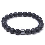 Natural Obsidian Stone Bracelet Magnetic Anxiety Relief Healthy Women Men Smoking Cessation Weight Loss Black Beads