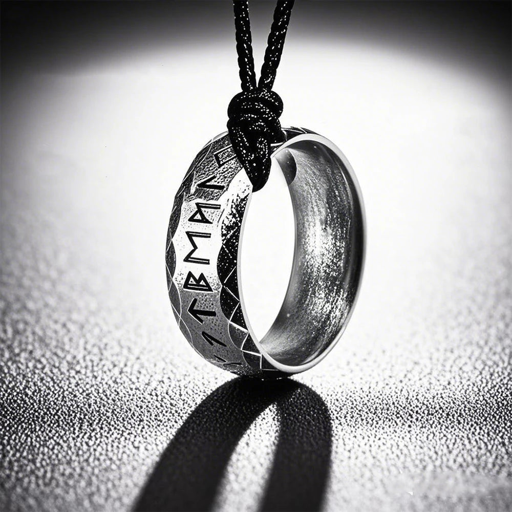 Viking Rune Stainless Steel Pendant Necklace