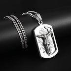 Saint St. Benedict Jesus Cross Pendant Necklace Men and Women Religious Christian Catholic Amulet Stainless Steel Jewelry