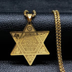 Star of David Solomon Necklace — Stainless Steel
