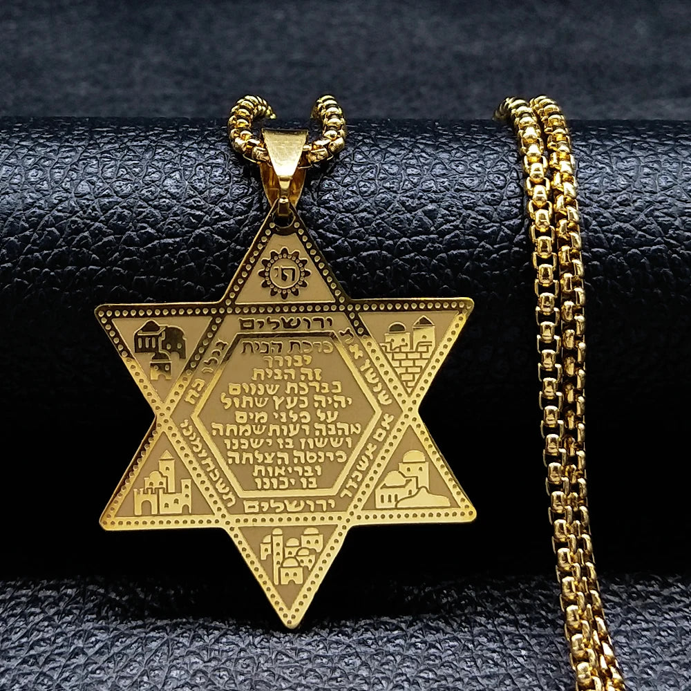 Star of David Solomon Necklace — Stainless Steel
