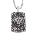 Vintage Lion Pendant Necklace — Stainless Steel