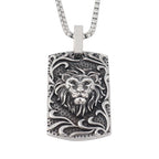 Vintage Lion Pendant Necklace — Stainless Steel