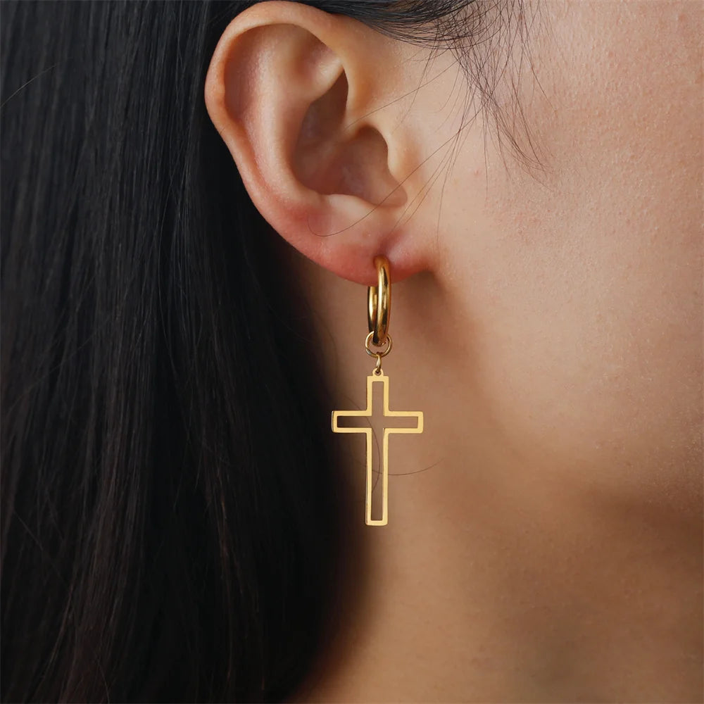 Lightning Hoop Earrings for Men & Women — Stainless Steel