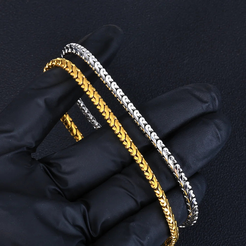 Black Cuban Chain Necklace 18K PVD 4MM