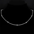 Length 60cm Ball Bead Chain Necklace for Women Men Stainless Steel Gold Sliver Black Color Fashion Jewelry Accessories