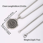 1PC INGX Vintage Ancient Rome Rotatable Round Choice "Yes or No" Necklace for Men Decision Coin Necklace Man Women
