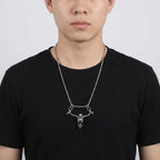 Charm Gothic Men Necklace Hip Hop Exaggerated Skull Head Pendent Choker Sweater Chain Clavicle Chain Women