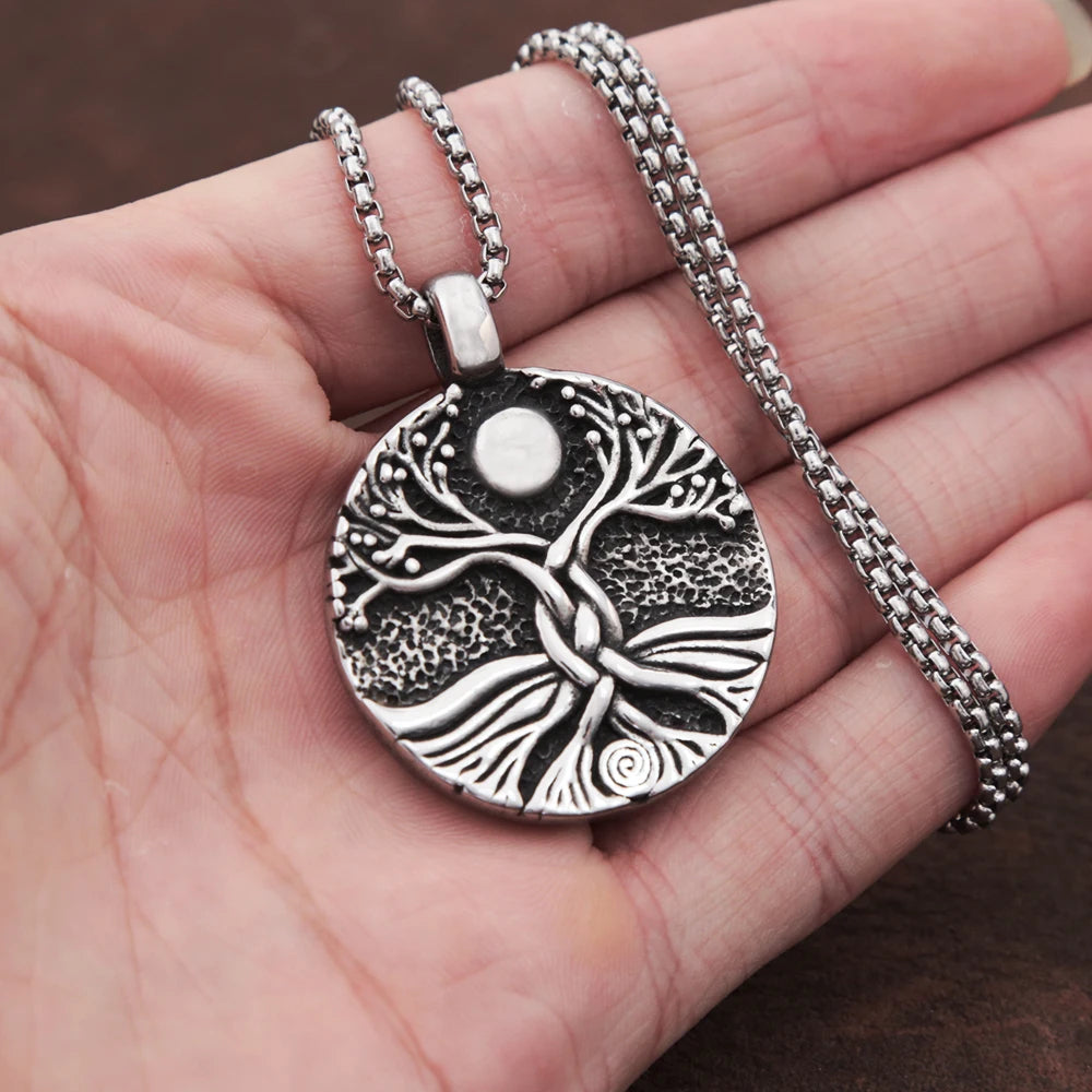 Viking Tree of Life Pendant — Stainless